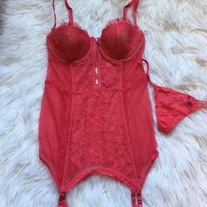 Sexy Red Corset Lingerie w/panty set